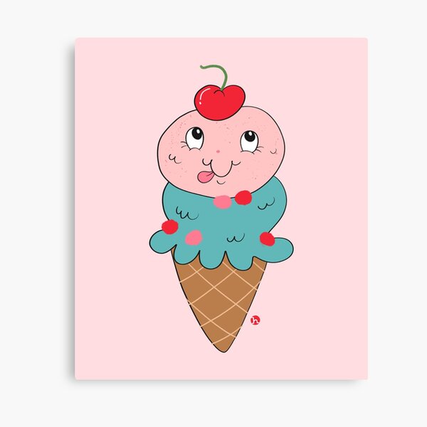 Baseball Ice Cream Double Scoop | Poster