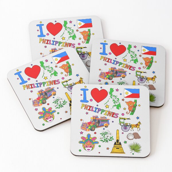 Item preview, I love Philippines. Hand drawn Philippine Landmarks, flag and map designed and sold by mashmosh.