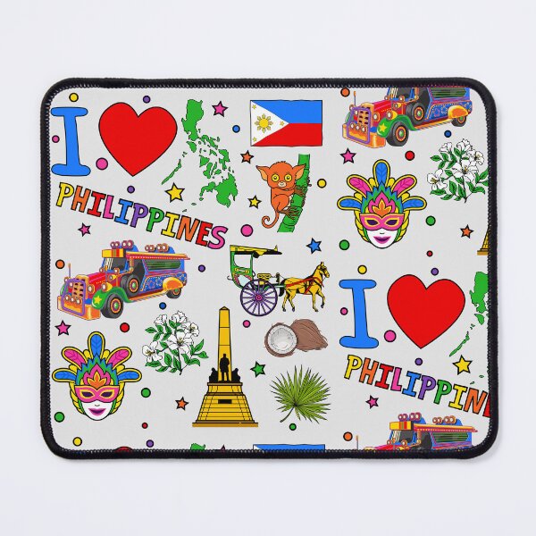 Item preview, I love Philippines. Hand drawn Philippine Landmarks, flag and map designed and sold by mashmosh.
