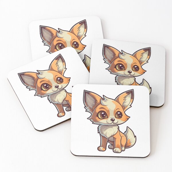 Item preview, Sweet baby fox with pointy ears and bushy tails designed and sold by Maycon Arts.