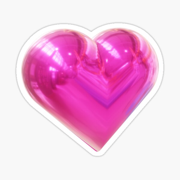 Love #Heart #Metallic #Pink #Silver #Sticker #Gradient #Metal #Chrome #PNG # LV #Sticker #Wallpaper…