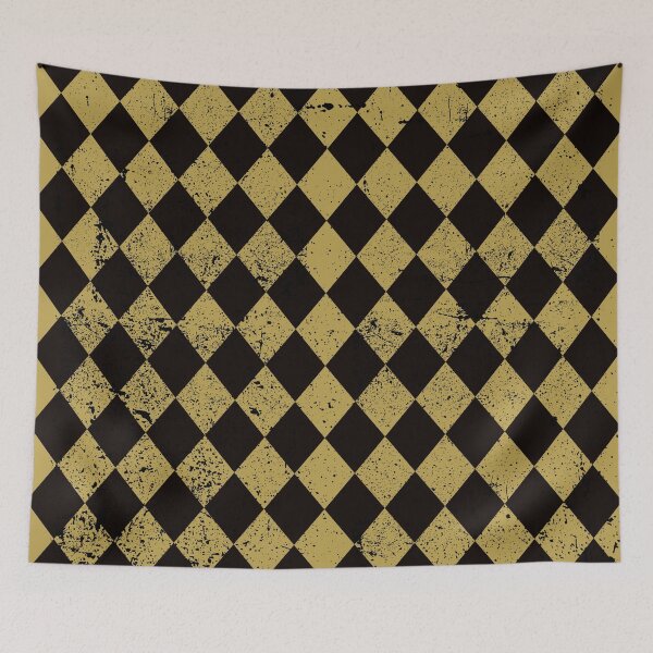 Item preview, Distressed Beige and Black Diamond Checkerboard designed and sold by zibziby.