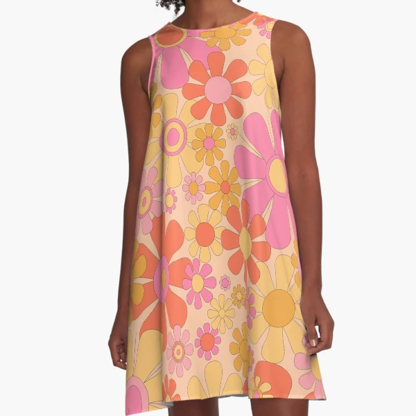ワンピース Vintage flower pattern dress Vtg 1950s whimsigoth floral patterned silk sweetheart