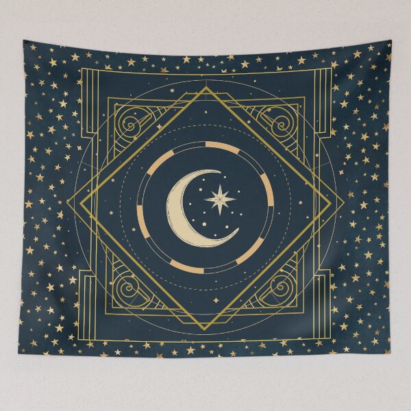 Item preview, Celestial moon and star design designed and sold by CreativeStrand.
