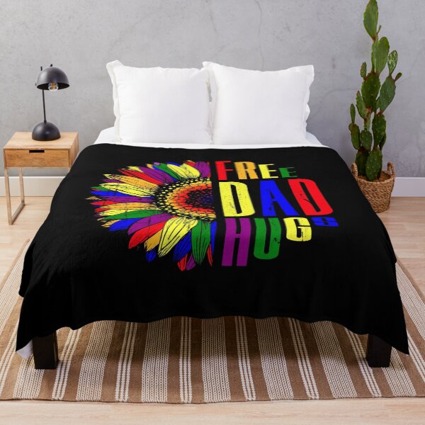 Item preview, Free Dad Hugs LGBT Gay Pride Flag  designed and sold by RosannaArt.