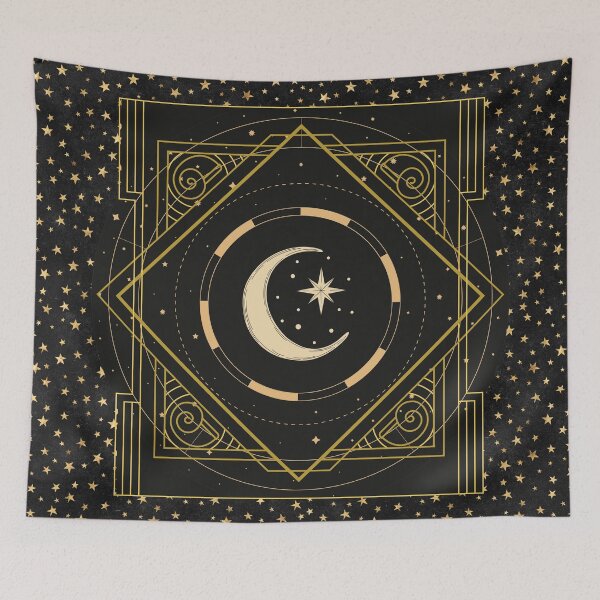 Item preview, Celestial moon and star design designed and sold by CreativeStrand.