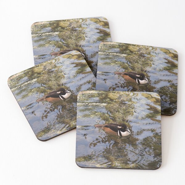 Item preview, Cute Hooded Merganser Duck on Silky Ripples designed and sold by Georgia Mizuleva.