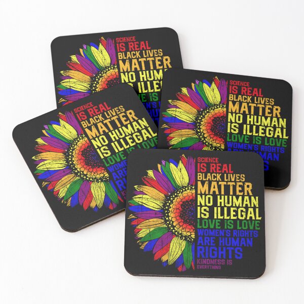 Item preview, Sunflower Science Is Real Black Lives Matter No Human Is Illegal LGBT Pride designed and sold by RosannaArt.