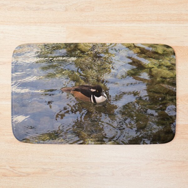 Item preview, Cute Hooded Merganser Duck on Silky Ripples designed and sold by Georgia Mizuleva.