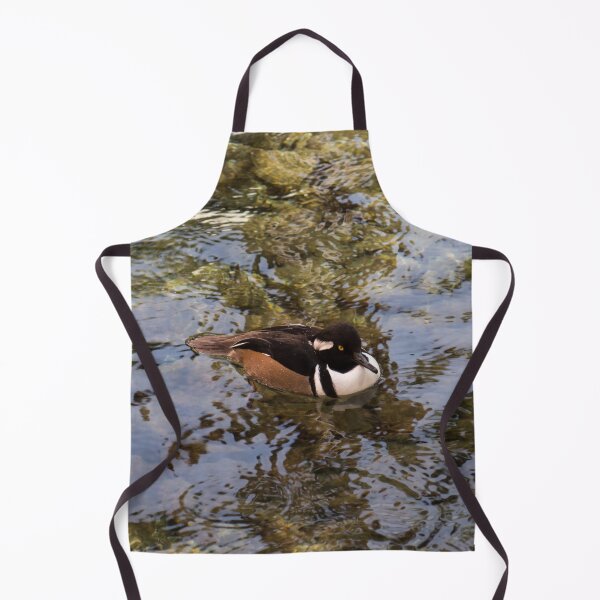 Item preview, Cute Hooded Merganser Duck on Silky Ripples designed and sold by Georgia Mizuleva.