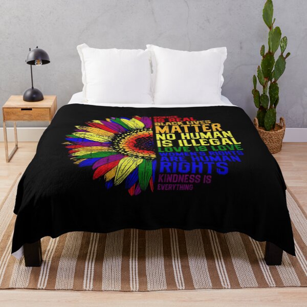 Item preview, Sunflower Science Is Real Black Lives Matter No Human Is Illegal LGBT Pride designed and sold by RosannaArt.