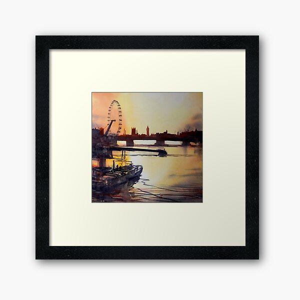 Thames Sunset Framed Art Print