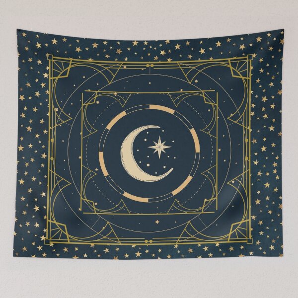 Item preview, Celestial moon and star design designed and sold by CreativeStrand.