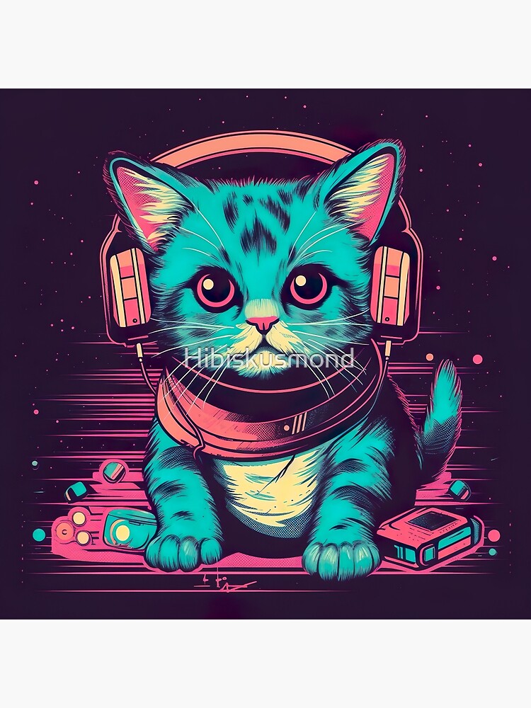 Cool DJ Cat | Art Board Print