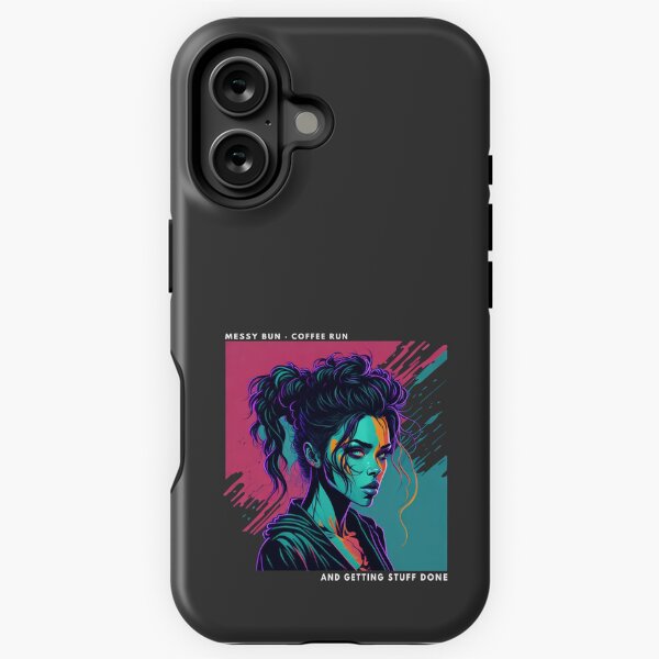 Vista previa del artículo con la obra «bollo desordenado tomar café y hacer cosas», diseñado y vendido por PopPizzazz.