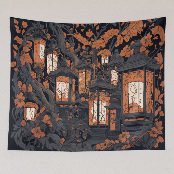 Item preview, Japanese Lanterns art designed and sold by shadowartsss.