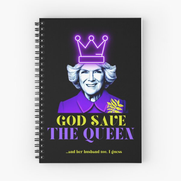 Item preview, Queen Camilla Coronation God Save the Queen and her husband King Charles III Pop Art  designed and sold by RoyalRepublics.