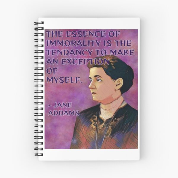 Item preview, Radical Feminist Quote - Jane Addams - The Essence Of Immorality Is The Tendancy To Make An Exception Of Myself designed and sold by LethalPixieDust.