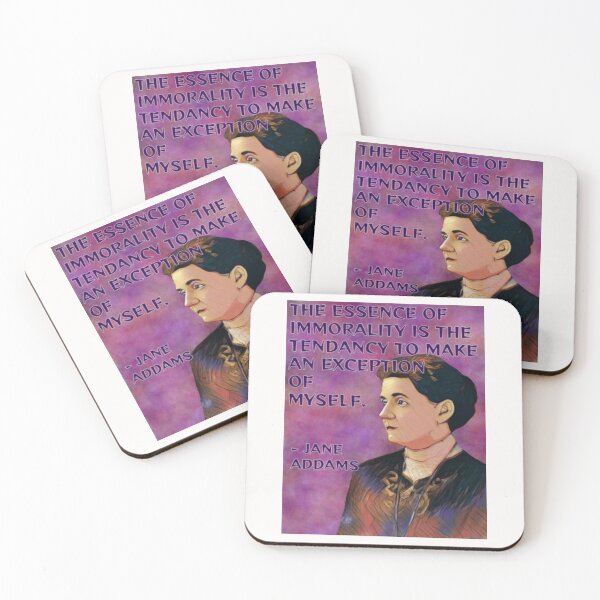 Item preview, Radical Feminist Quote - Jane Addams - The Essence Of Immorality Is The Tendancy To Make An Exception Of Myself designed and sold by LethalPixieDust.