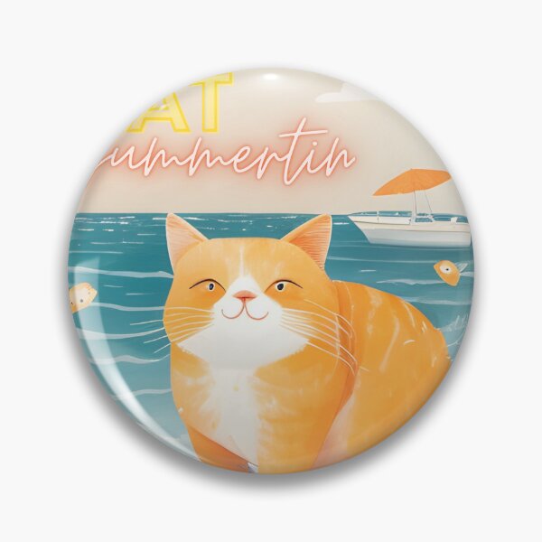Item preview, Yellow cat in summer designed and sold by Paint U by Krisanee.