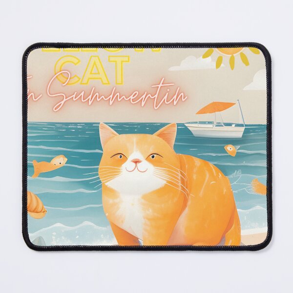Item preview, Yellow cat in summer designed and sold by Paint U by Krisanee.