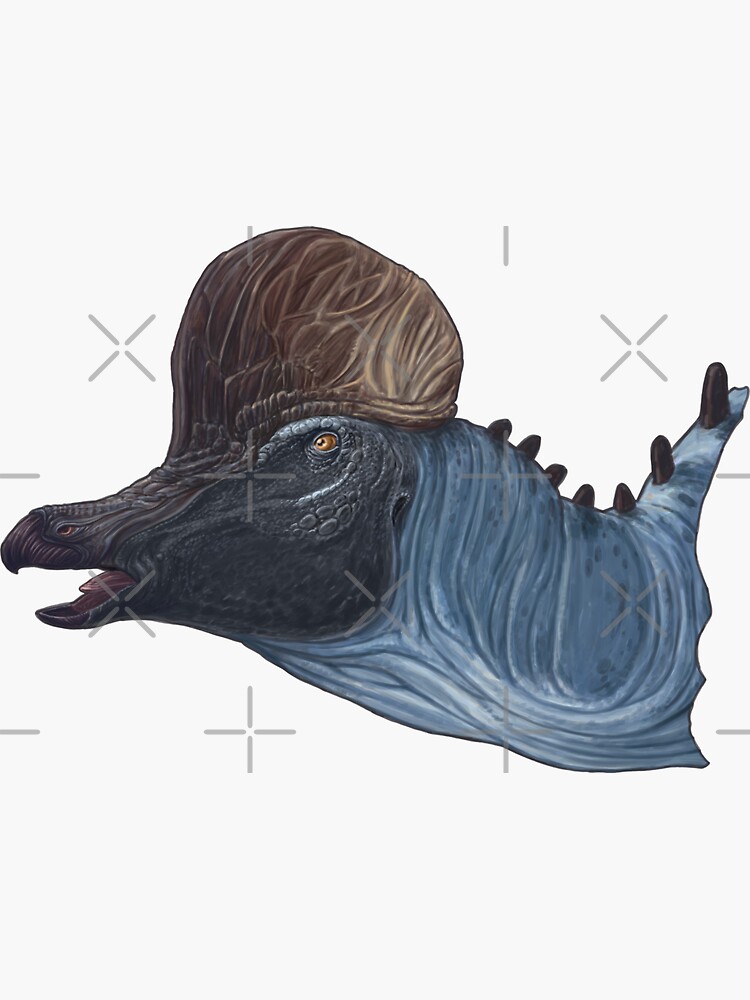 Thumbnail 3 of 3, Sticker, Corythosaurus casuarius designed and sold by coffeeisblack.
