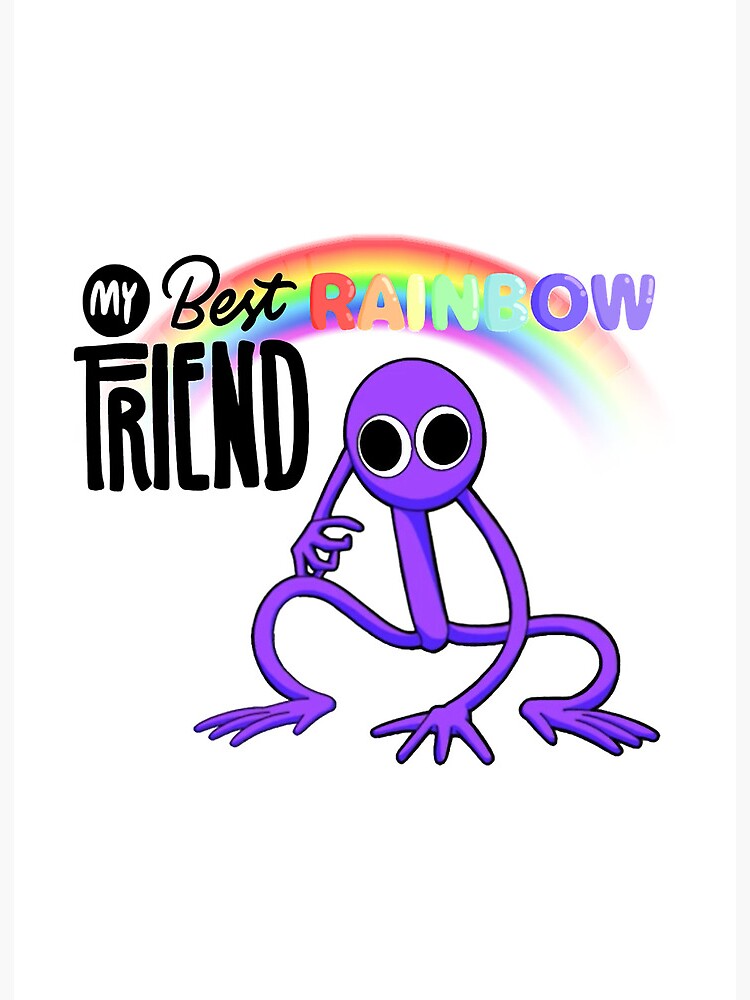 My Best Rainbow Friend Green Art Board Print for Sale by TheBullishRhino