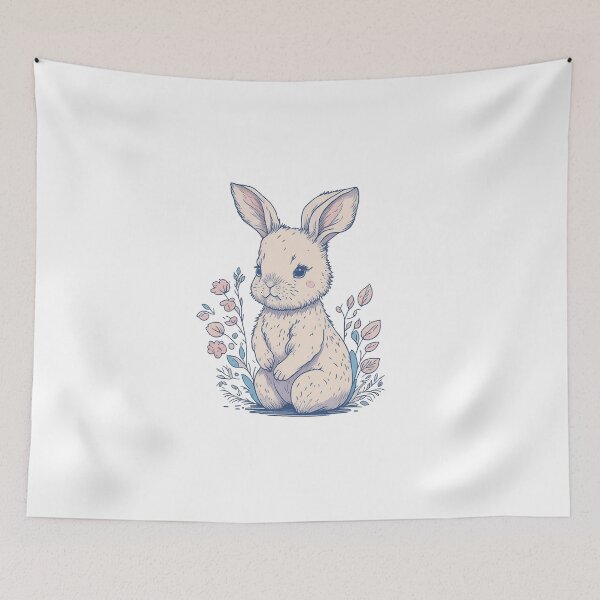 Item preview, Lovely Baby Rabbit in the Garden designed and sold by pigipeach.