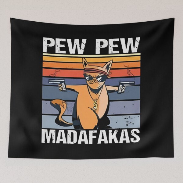 Item preview,  Cat Pew Pew Madafakas,Pew Pew Madafakas , Cat Lover , Funny Cat Shirt, Animal Lovers , Pew Madafaka Black Cat Pewpew  designed and sold by SplashPrint.