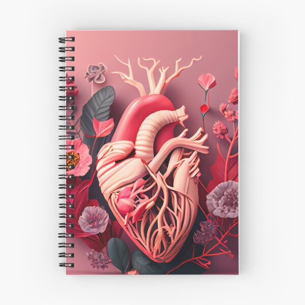 Item preview, Blooming anatomical human golden heart, illustration designed and sold by anytka.