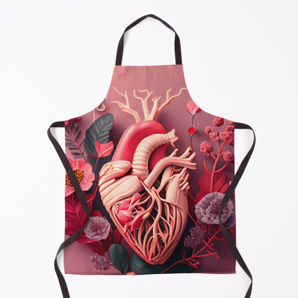 Item preview, Blooming anatomical human golden heart, illustration designed and sold by anytka.