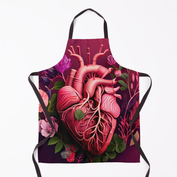 Item preview, Blooming anatomical human golden heart, illustration designed and sold by anytka.