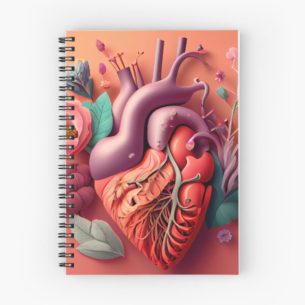 Item preview, Blooming anatomical human golden heart, illustration designed and sold by anytka.