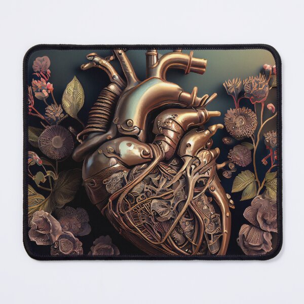 Item preview, Blooming anatomical human golden heart designed and sold by anytka.