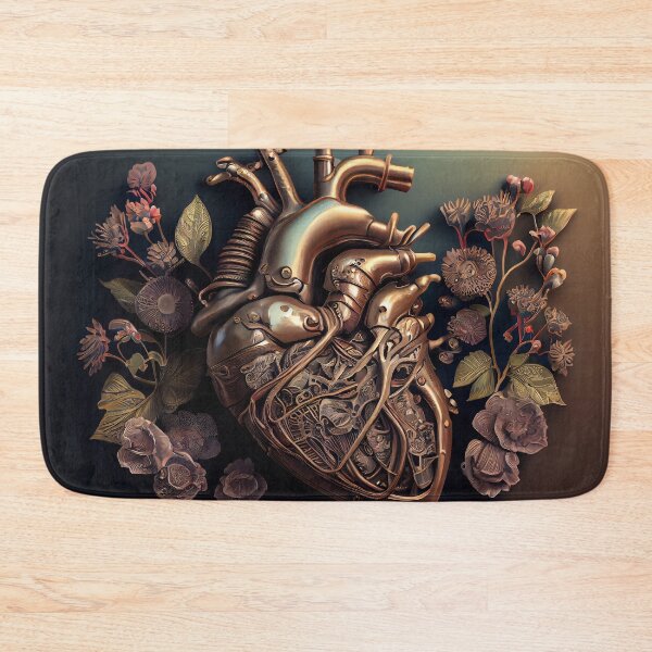 Item preview, Blooming anatomical human golden heart designed and sold by anytka.