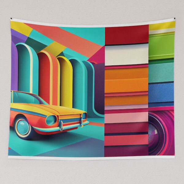 Item preview, Background in 60s, 70s, 80s style. Wallpaper or poster blank designed and sold by anytka.