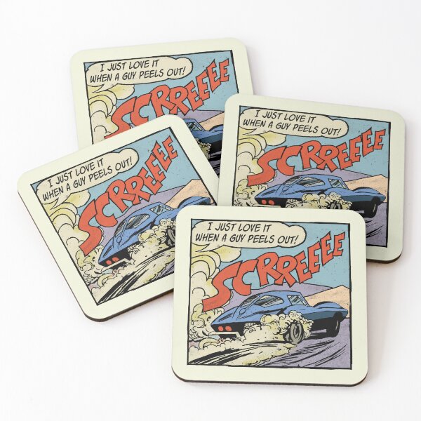 Item preview, peel out car comic panel designed and sold by candc-retro.