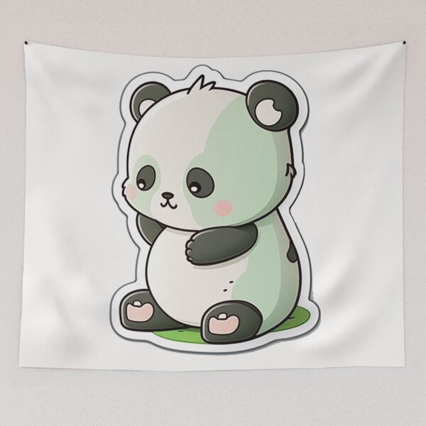 Item preview, Cute cartoon panda designed and sold by Stickermagician.