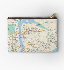 New York City - NYC - USA - Subway Map HD - High-Quality Studio Pouch