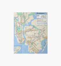 New York City - NYC - USA - Subway Map HD - High-Quality Art Board