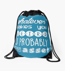 Whatever makes you weird Drawstring Bag
