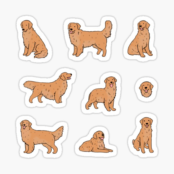 Artikel-Vorschau von Süßes Golden Retriever-Paket, designt und verkauft von Yarafantasyart.