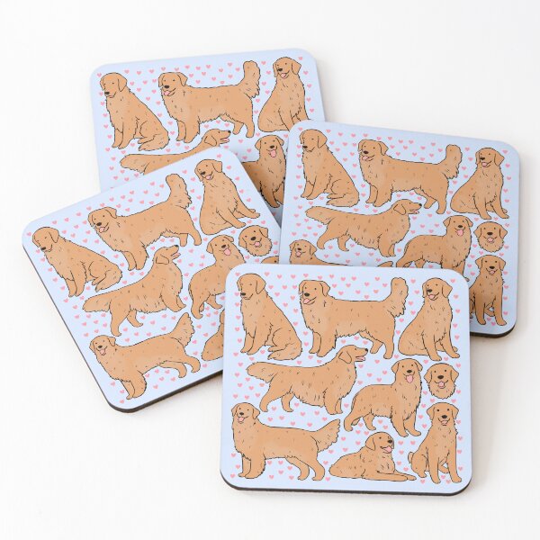 Item preview, Golden retriever cute pattern  designed and sold by Yarafantasyart.