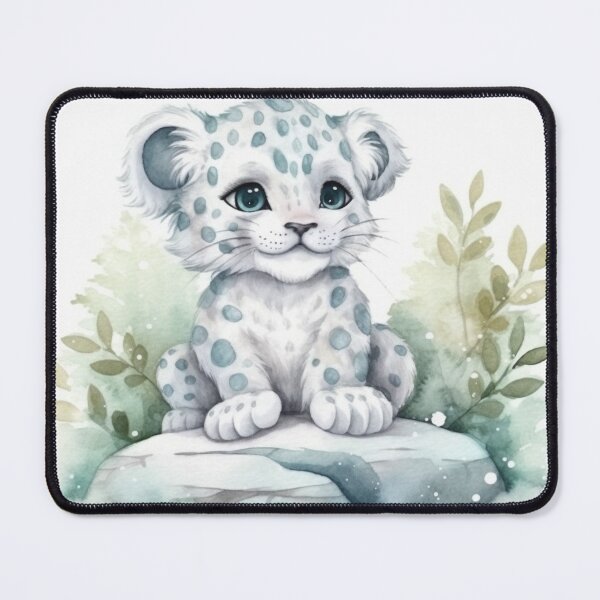 Item preview, Snowy Snuggles: Adorable Snow Leopard Showcase designed and sold by NorthFoxGraphic.