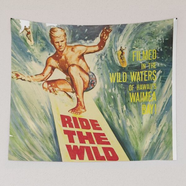 Artikelvorschau, Ride The Wild Surf Poster entworfen und verkauft von DukeGroovy.