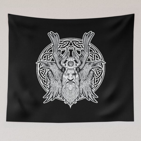 Item preview, Raven Odin Norse Mythology Rune designed and sold by MooonTees.