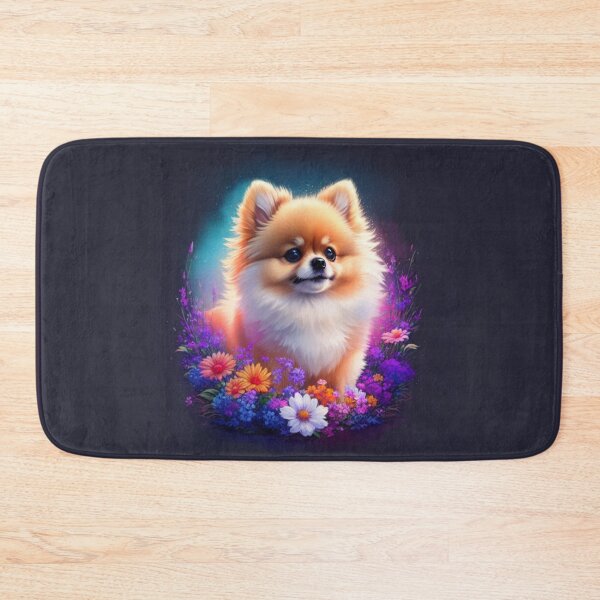 Item preview, Pomerian dogs and flowers design designed and sold by Warih.