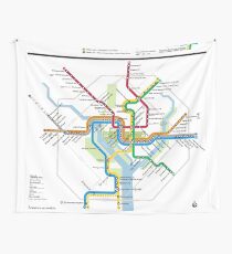 Washington Metro-Karte - Vereinigte Staaten von Amerika Wandbehang