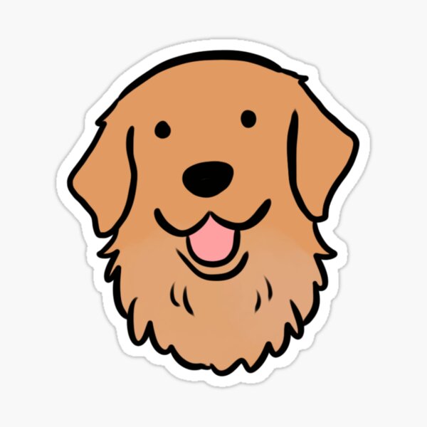 Artikel-Vorschau von Niedliche dunkle Golden Retriever-Hundeillustration, designt und verkauft von Yarafantasyart.