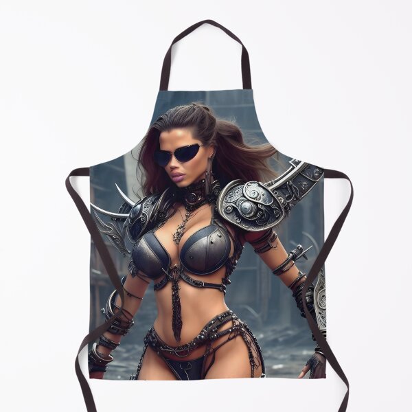 Item preview, Dystopic warrior woman ready for battle designed and sold by magikman65.